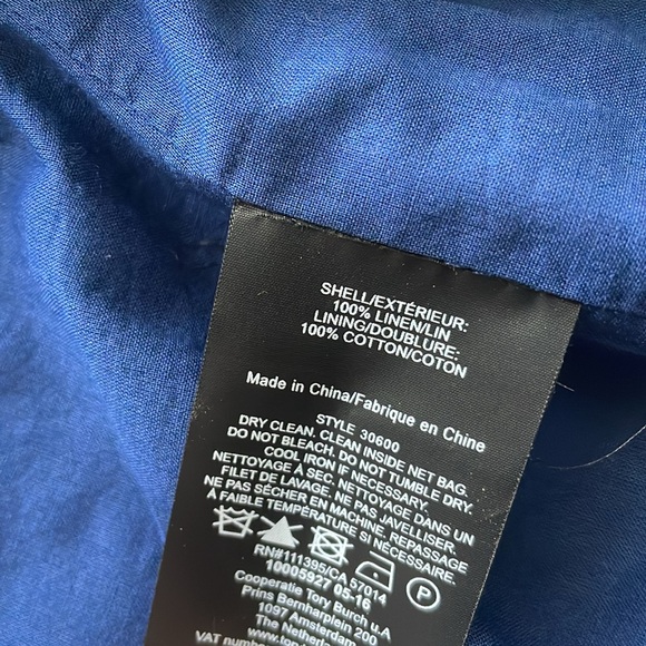 Tory Burch Emily Blue Fringe Trim Jacket Size 4 - Picture 3 of 4